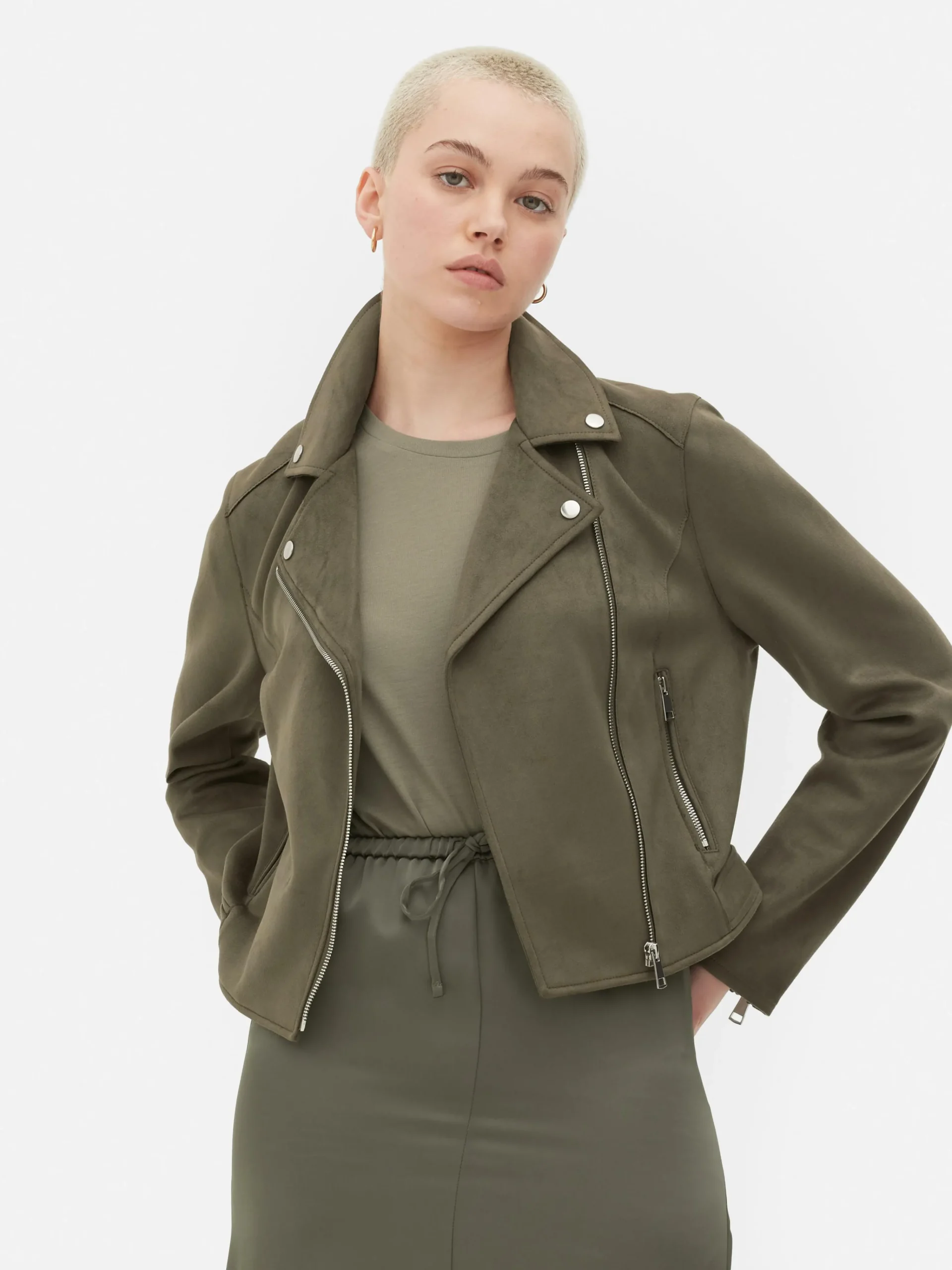 Femme Primark Manteaux Et Vestes|Veste De Motard Imitation Daim