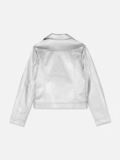 Enfant Primark Manteaux Et Vestes|Veste De Motard Métallisée
