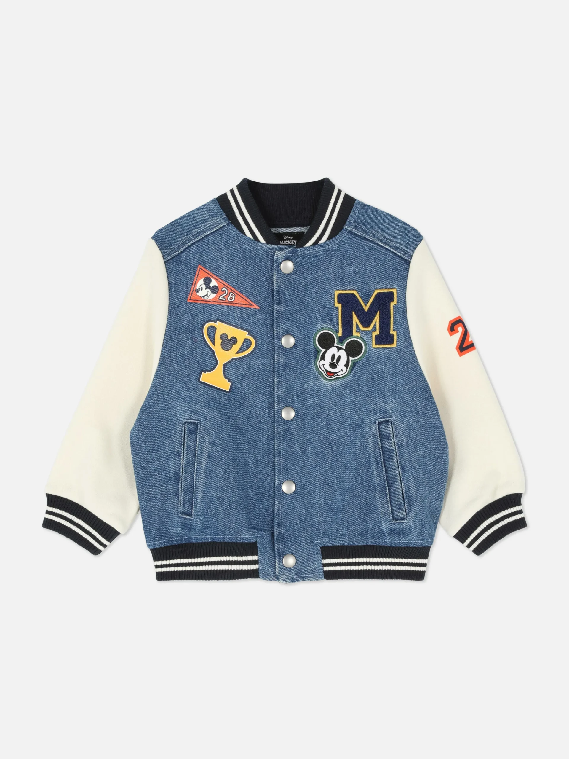 Enfant Primark Manteaux Et Vestes|Veste En Jean Style Universitaire Disney Mickey Mouse