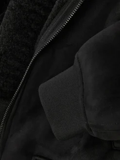 Homme Primark Manteaux Et Vestes|Veste En Suédine à Col Effet Mouton Retourné