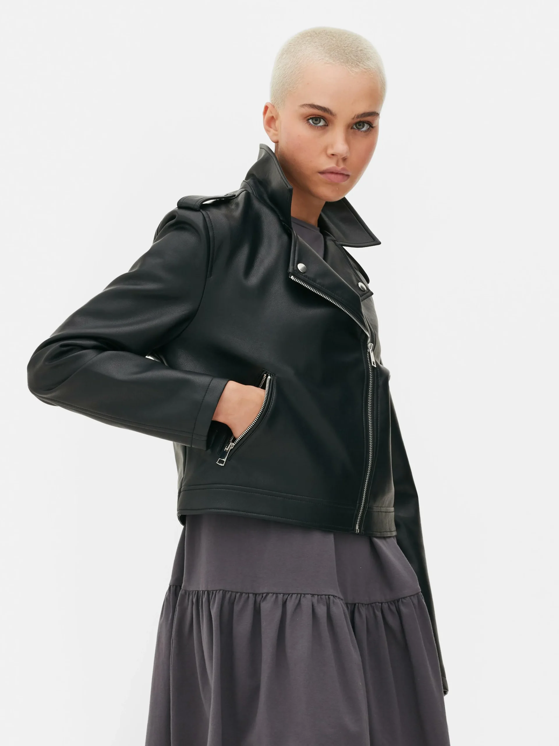 Femme Primark Manteaux Et Vestes|Veste Motard En Simili Cuir Essential