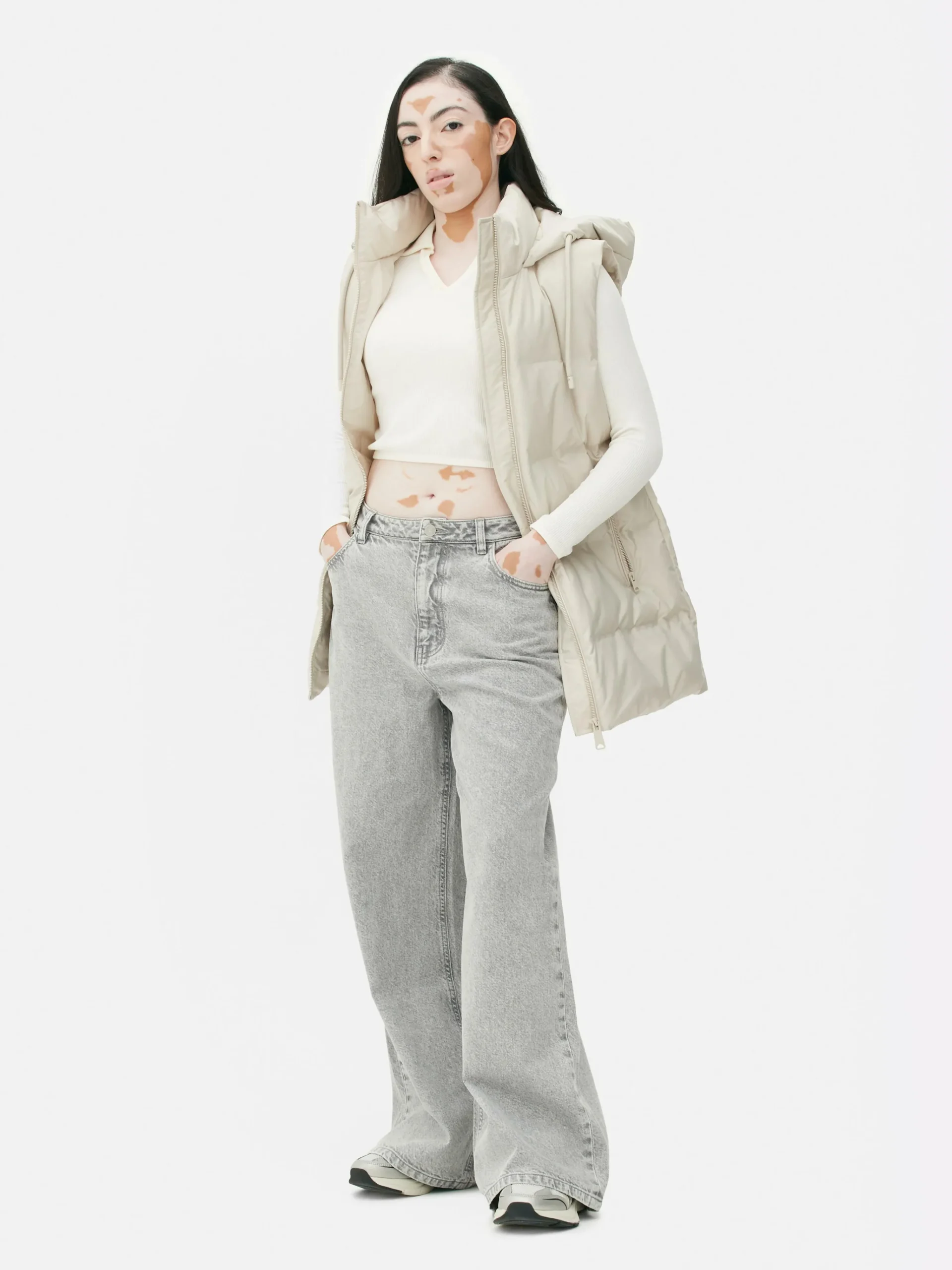 Femme Primark Manteaux Et Vestes|Veste Sans Manches Matelassée à Capuche