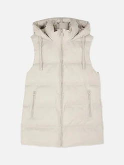 Femme Primark Manteaux Et Vestes|Veste Sans Manches Matelassée à Capuche