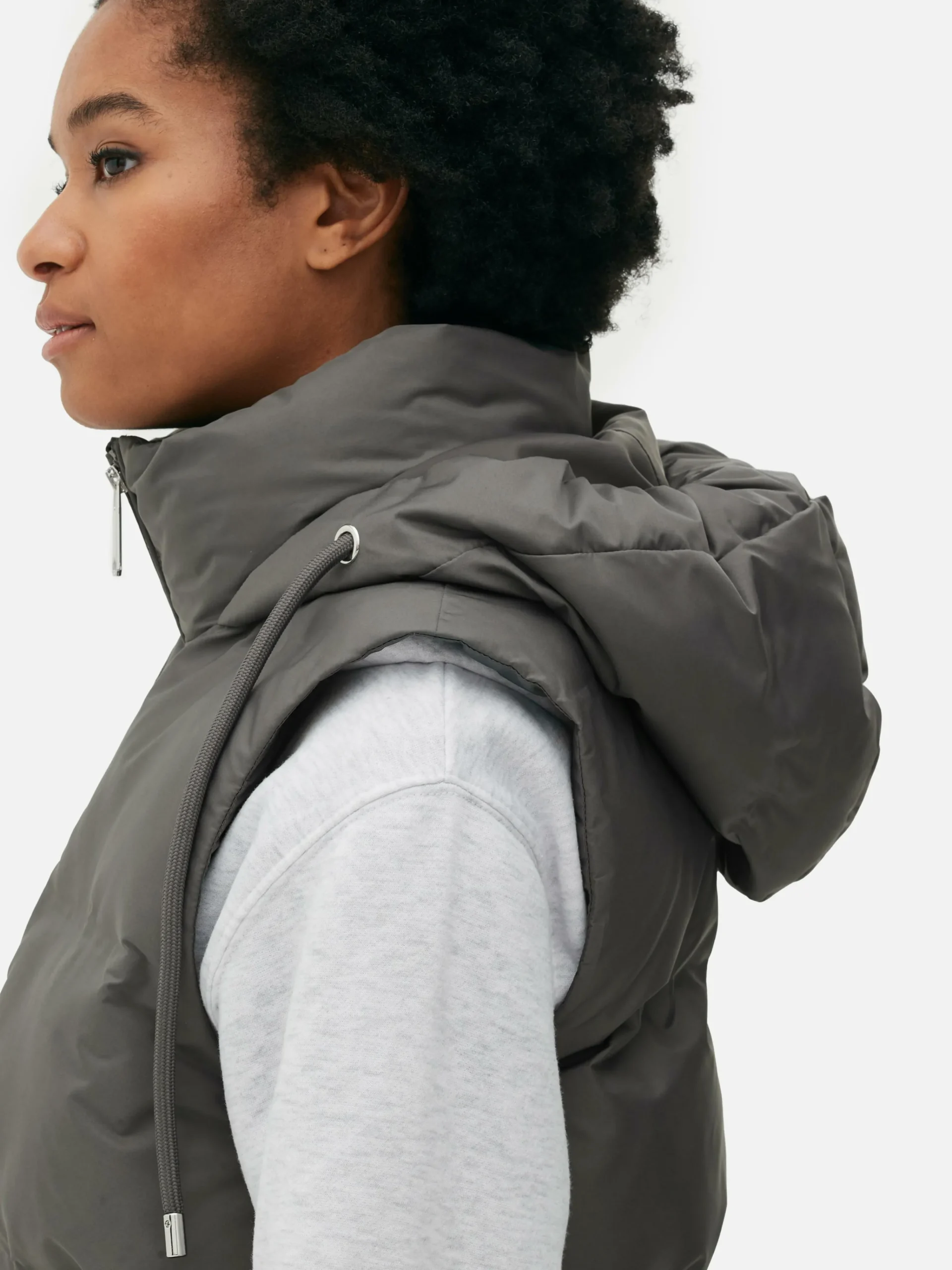 Femme Primark Manteaux Et Vestes|Veste Sans Manches Matelassée à Capuche