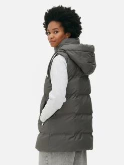 Femme Primark Manteaux Et Vestes|Veste Sans Manches Matelassée à Capuche