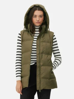 Femme Primark Manteaux Et Vestes|Veste Sans Manches Matelassée à Capuche