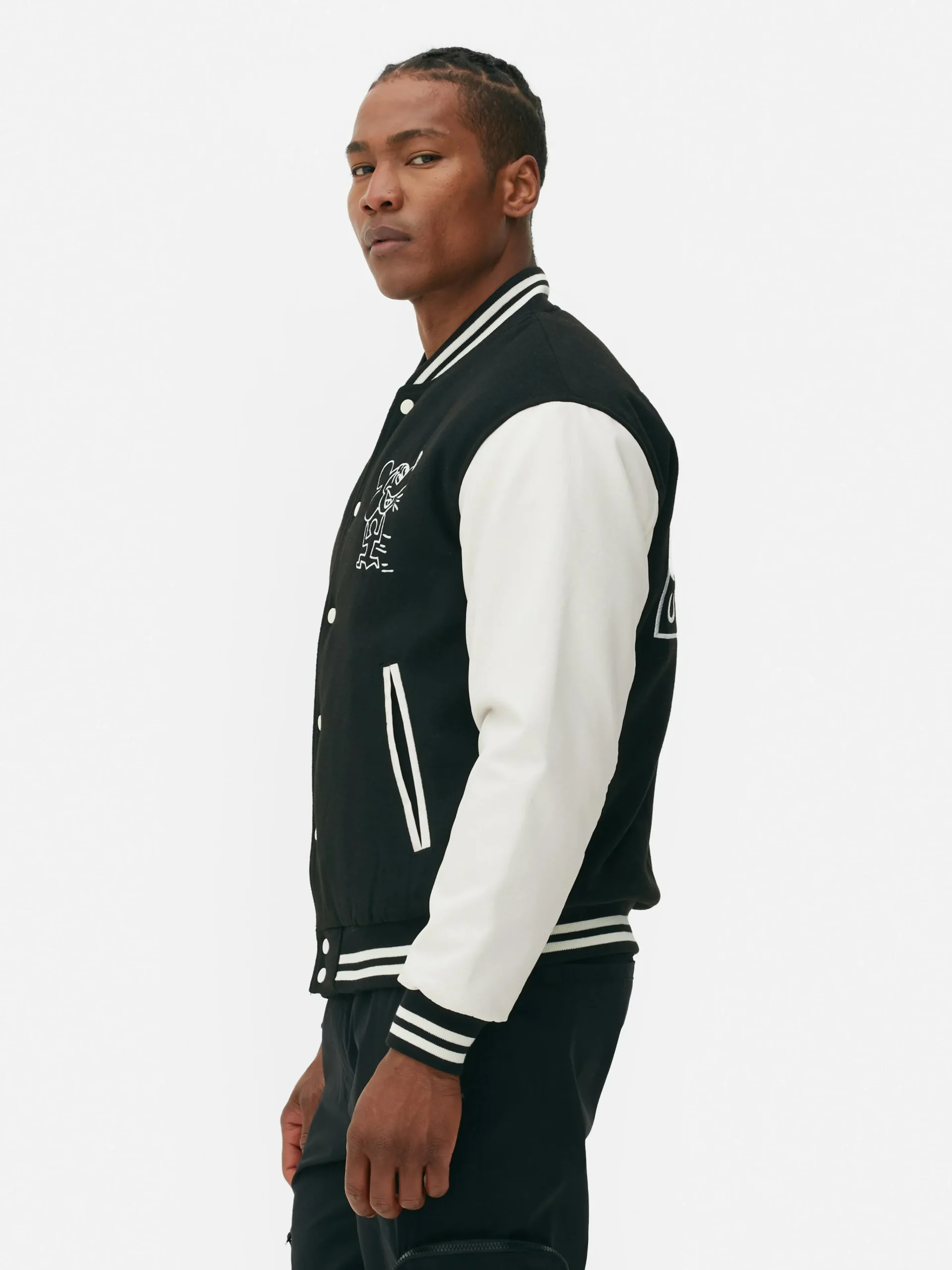 Homme Primark Manteaux Et Vestes|Veste Universitaire Disney Mickey Mouse X Keith Haring